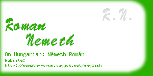 roman nemeth business card