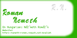 roman nemeth business card